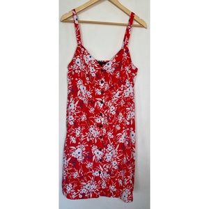 Banana Republic Red Floral Dress